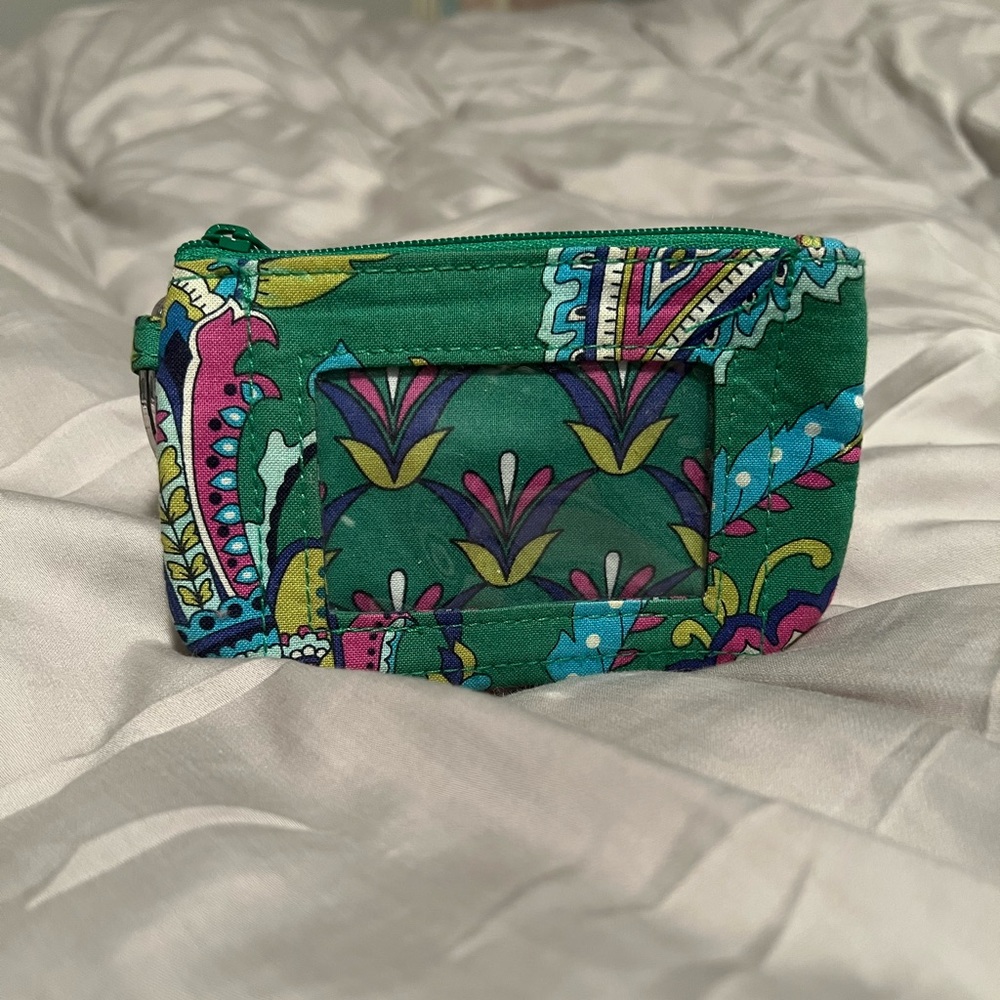 Vera Bradley Emerald Paisley ID Case